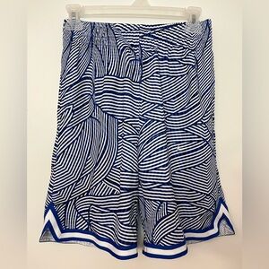 Nike Dri-FIT Youth XL Blue White Geometric Basketball Shorts